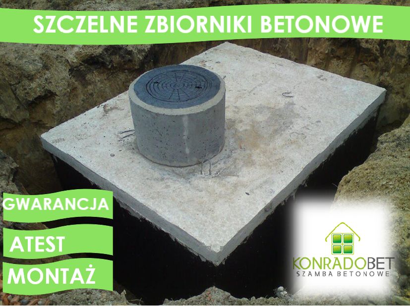 Szamba betonowe z WYKOPEM, Zbiornik na szambo deszczówkę 4,6,8,10,12m3