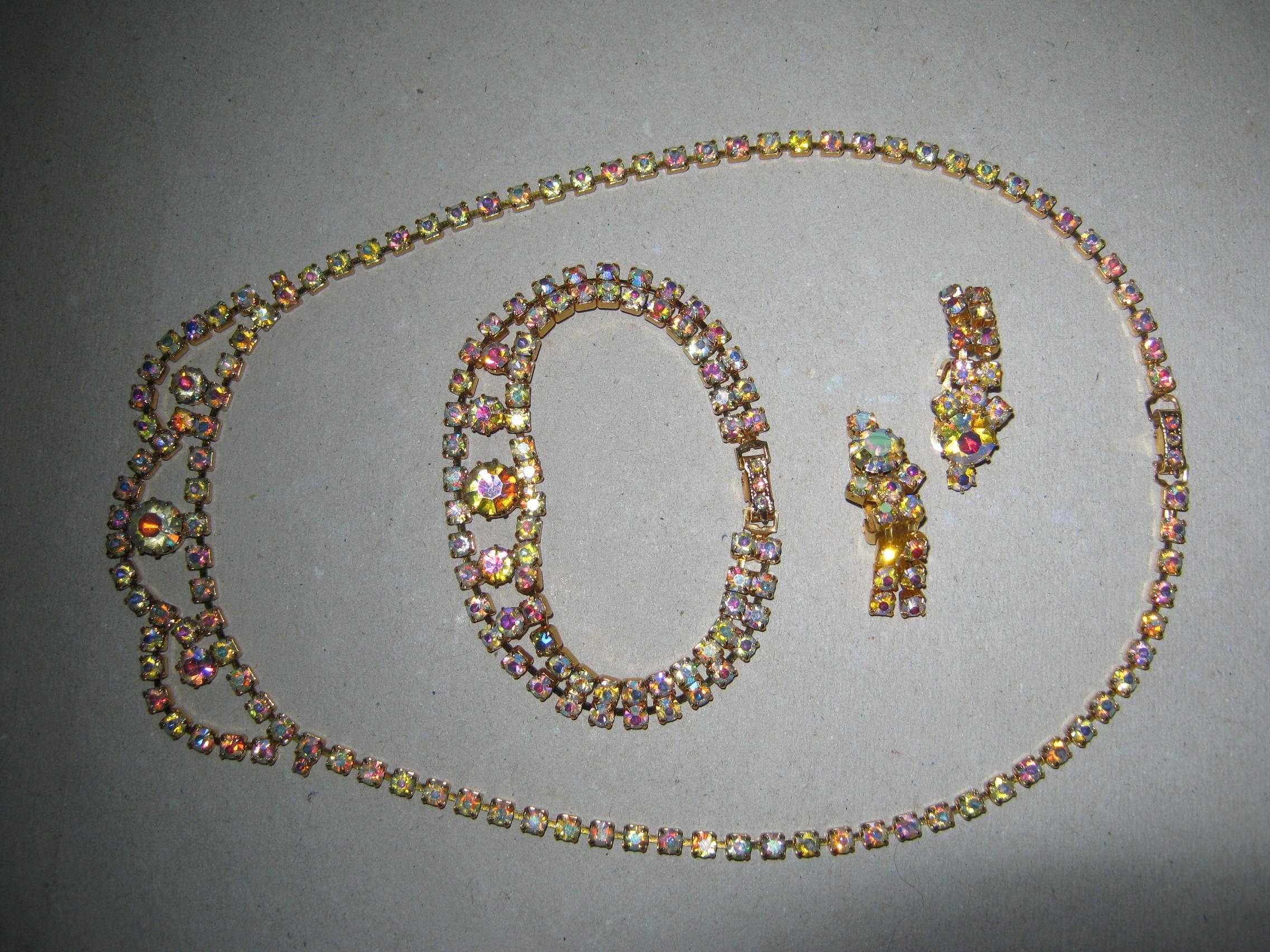 Biżuteria Jablonex komplet - kolia, bransoleta, klipsy