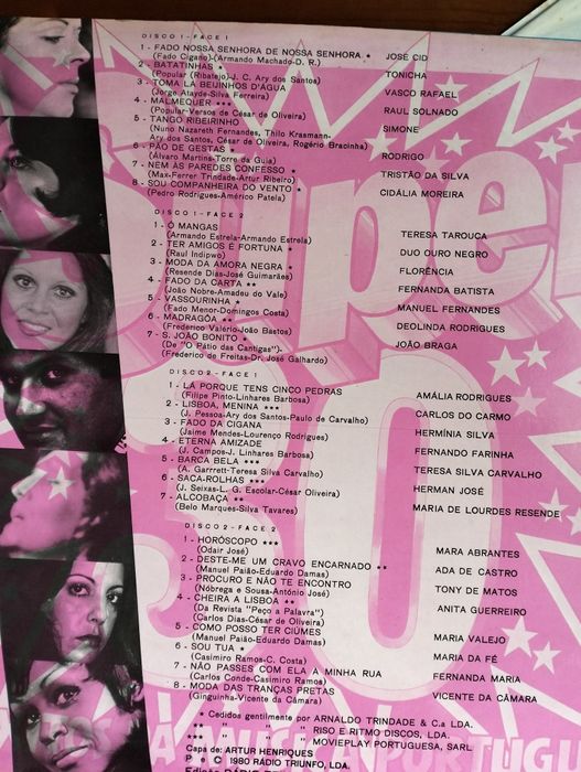 Disco de vinil duplo LP Super 30 Êxitos da Música Portuguesa