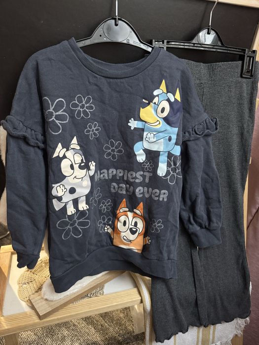 Штани кльош 110р і світшот з Bluey