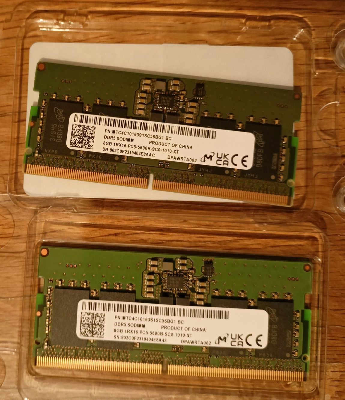 Pamięć Micron 16 GB DDR5-5200MHz (SODIMM) - (2 x 8 GB) nowa laptop