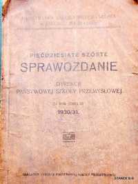 56  sprawozdanie państwowej szkoły przemysłowej bielsko rok 1930/ 1931