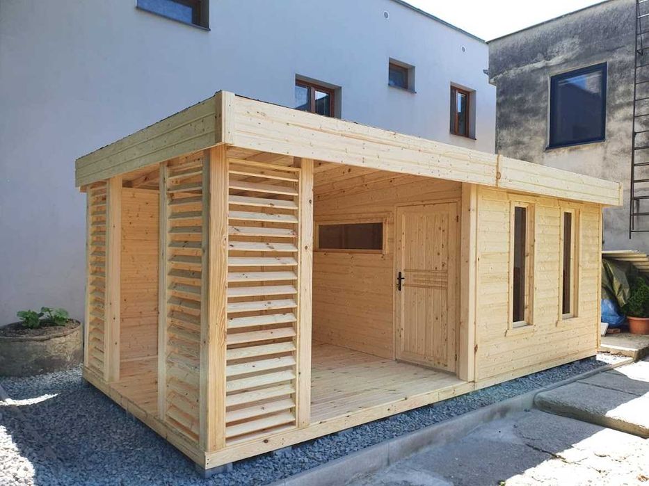 Domek narzędziowy, ogrodowy,drewniany,gospodarczy,3x3m+taras3x3m