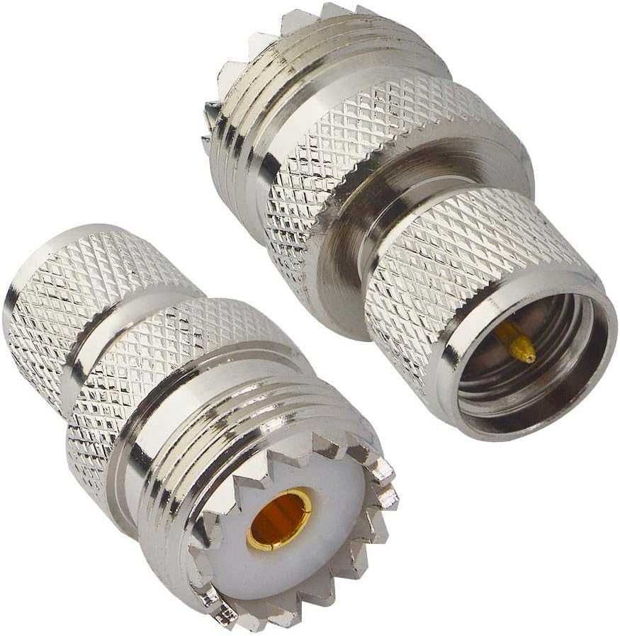 Mini UHF wtyczka do gniazda UHFSO239 adapter koncentryczny 2 sztuki