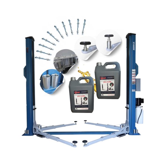 Podnośnik dwukolumnowy 4,5T AUTOMAT ramiona 3×3 MELL PRO