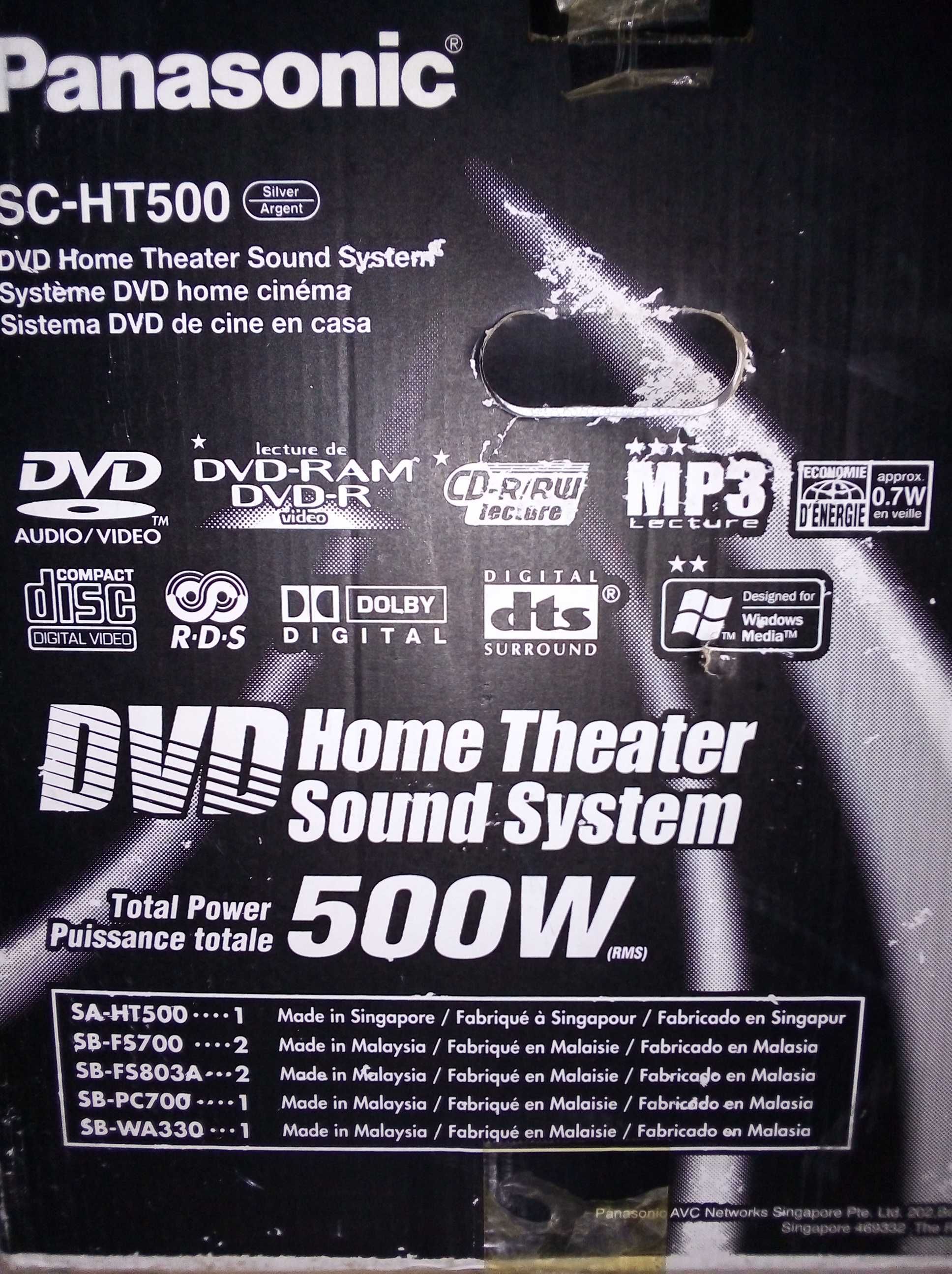 (NOVO) Panasonic sc-ht500 DVD home theater sound system