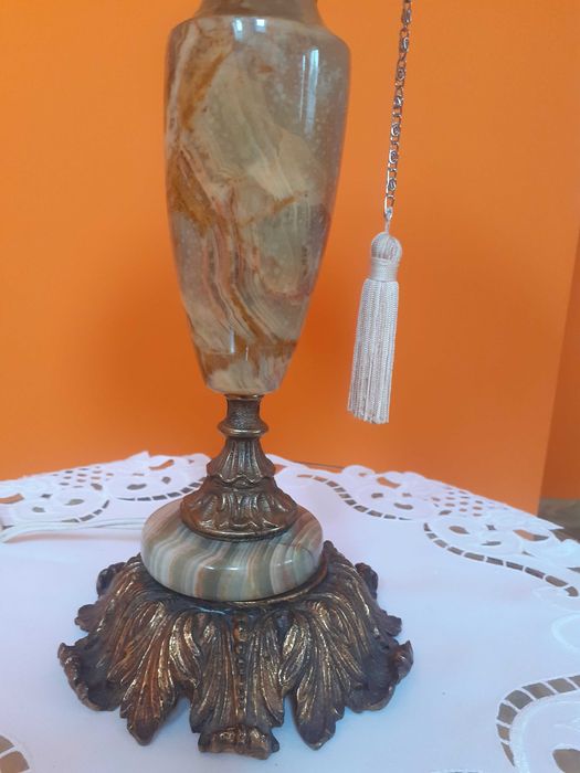 Lampa onyks mosiądz vintage(zabytek)