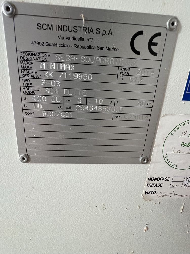 Piła formatowa SCM SC4 elite wozek 320