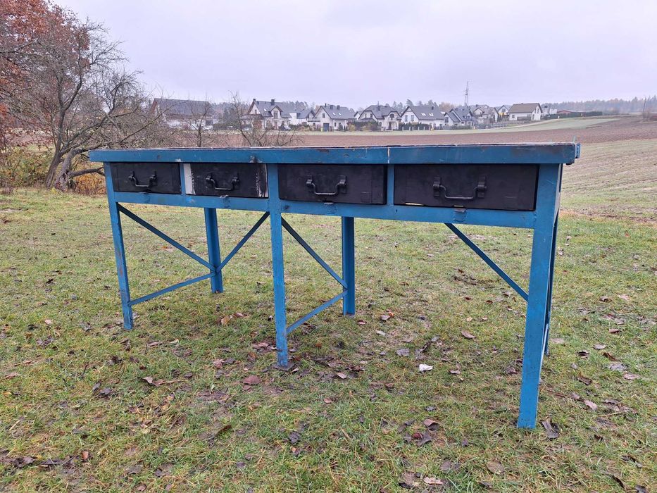 Duży solidny i masywny stół warsztatowy (200x75x90cm) ŚLUSARSKI STÓŁ