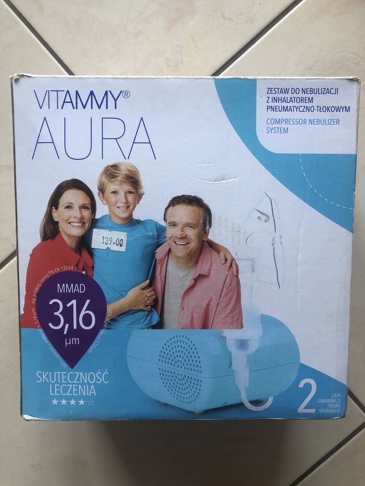 Zestaw do nebulizacji z inhalatorem Aura
