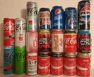 Latas COCA COLA e PEPSI. 19 latas diferentes. Portes incluidos
