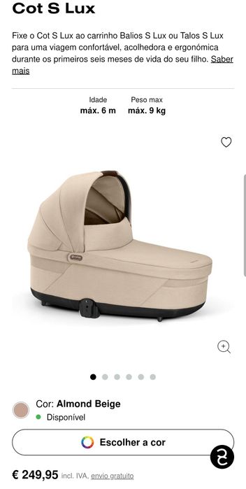 Alcofa CYBEX Gold Cot S Lux - NOVA
Cor Almond Beige