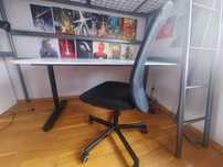 Biurko regulowane Ikea 80x160 (i) krzeslo