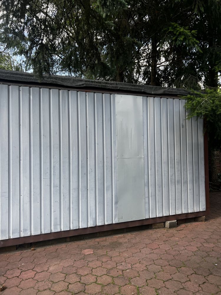 Kontener budowlany przenosmy metalowy drzwi zamek dach papa