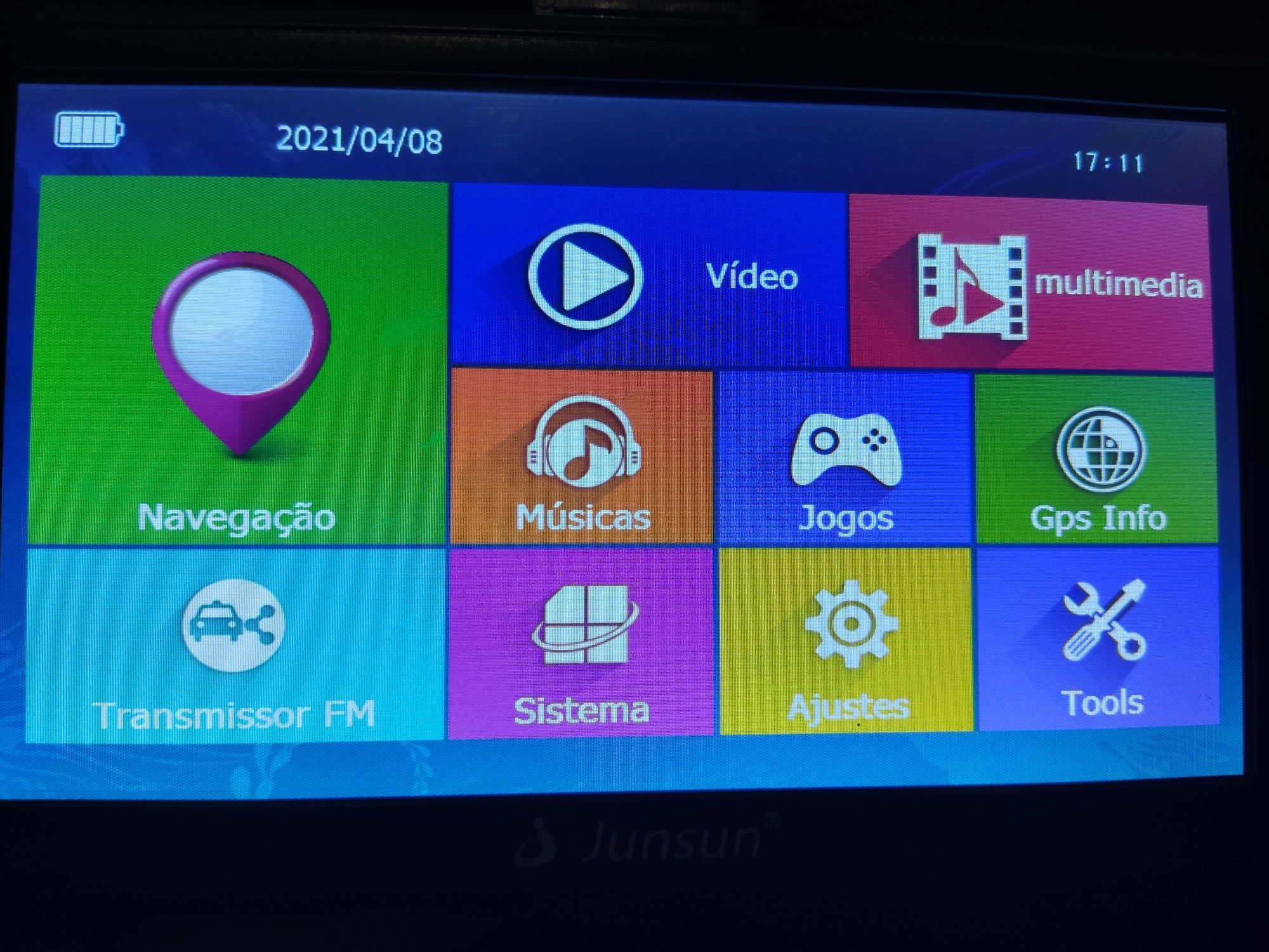GPS Junsun 8GB para camiões