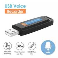 НОВЫЙ Диктофон-Флешка Профессиональный Аудио USB Диктофон до 32 Гб