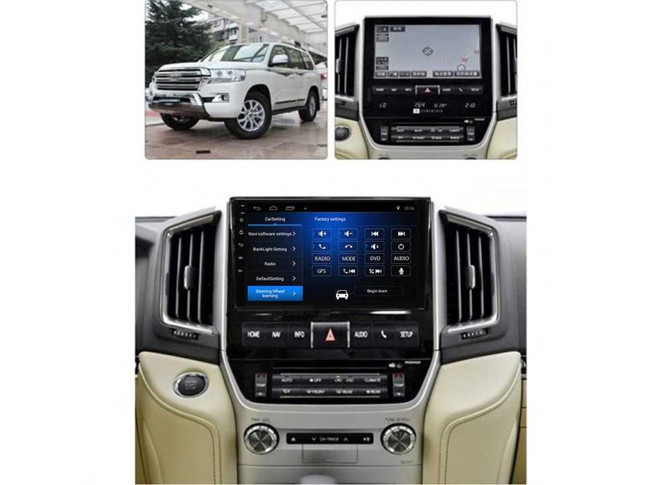Radio samochodowe Android Toyota Land Cruiser 200 (9", UV) 2016.-2019