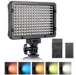 Iluminador de 176 leds + bateria e carregador - Novos