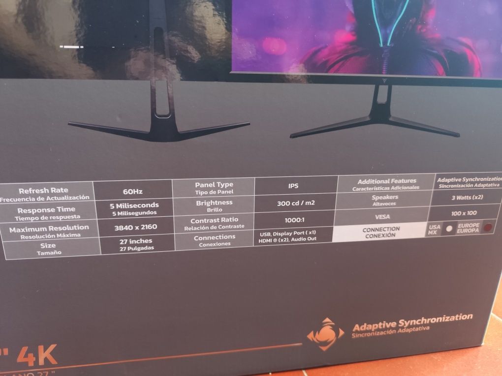 Monitor Gaming Yeyian 4K 27"