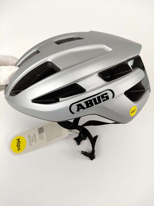 ABUS Kask szosowy PowerDome MIPS M (54-58 cm) srebrny (gleam silver)