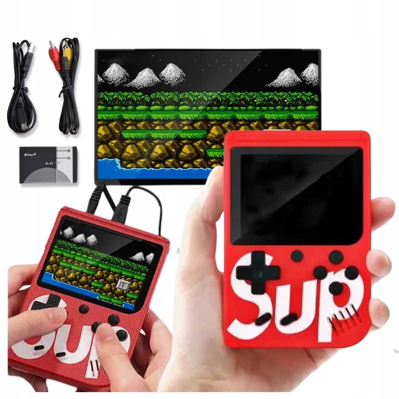 Przenośna mini konsola retro 400 gier Gameboy gra kable do telewizora