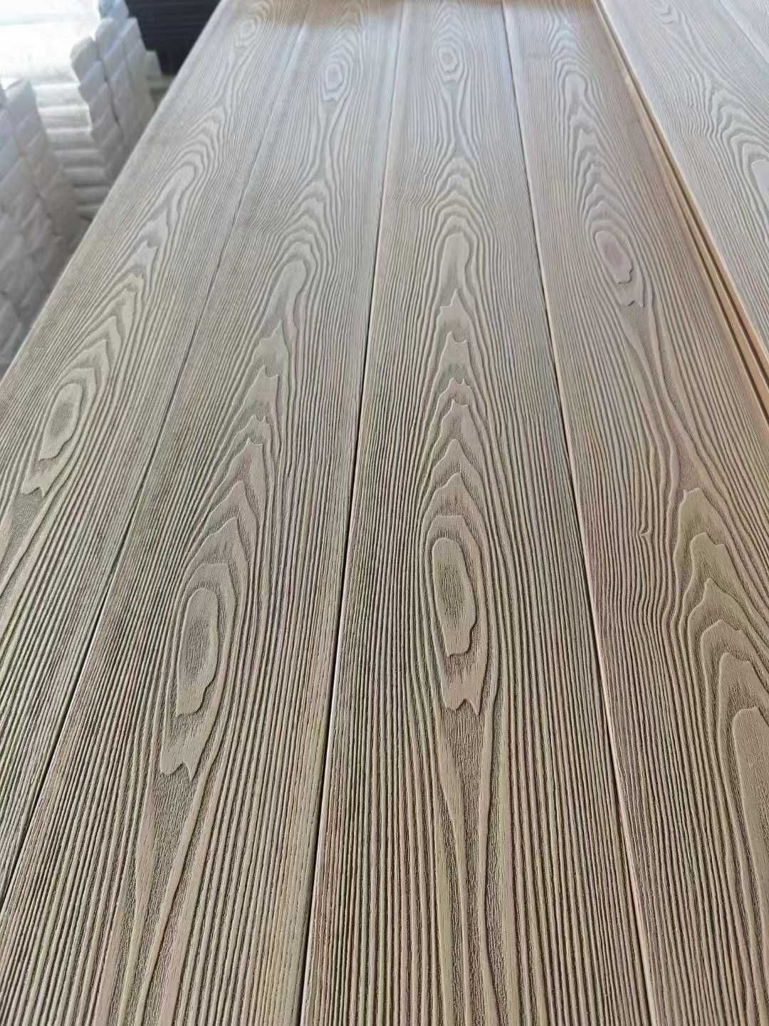 DESKA TARASOWA kompozytowa, ryflowana- Jasny Dąb (Wood), kątowniki.