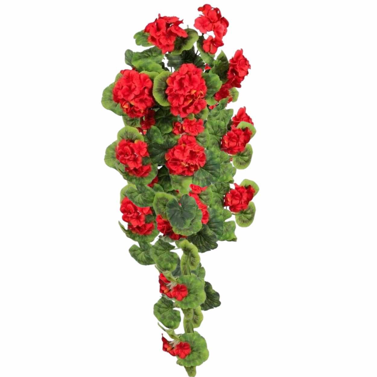 Pelargonia Rabatowa Zwis Girlanda Sztuczne Pnącze Czerwone 70cm 2szt.