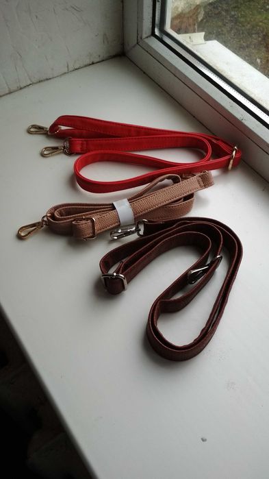 Ремешки Ремінці для сумок женские ( черный синий коричневый ) 3шт