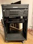 Wzmacniacz radiowęzłowy MRS 150W, Sterownik DMX LIGHT4ME, Szafa RACK19