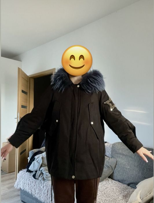 Kurtka zimowa puchowa damska 38 – bardzo ciepła