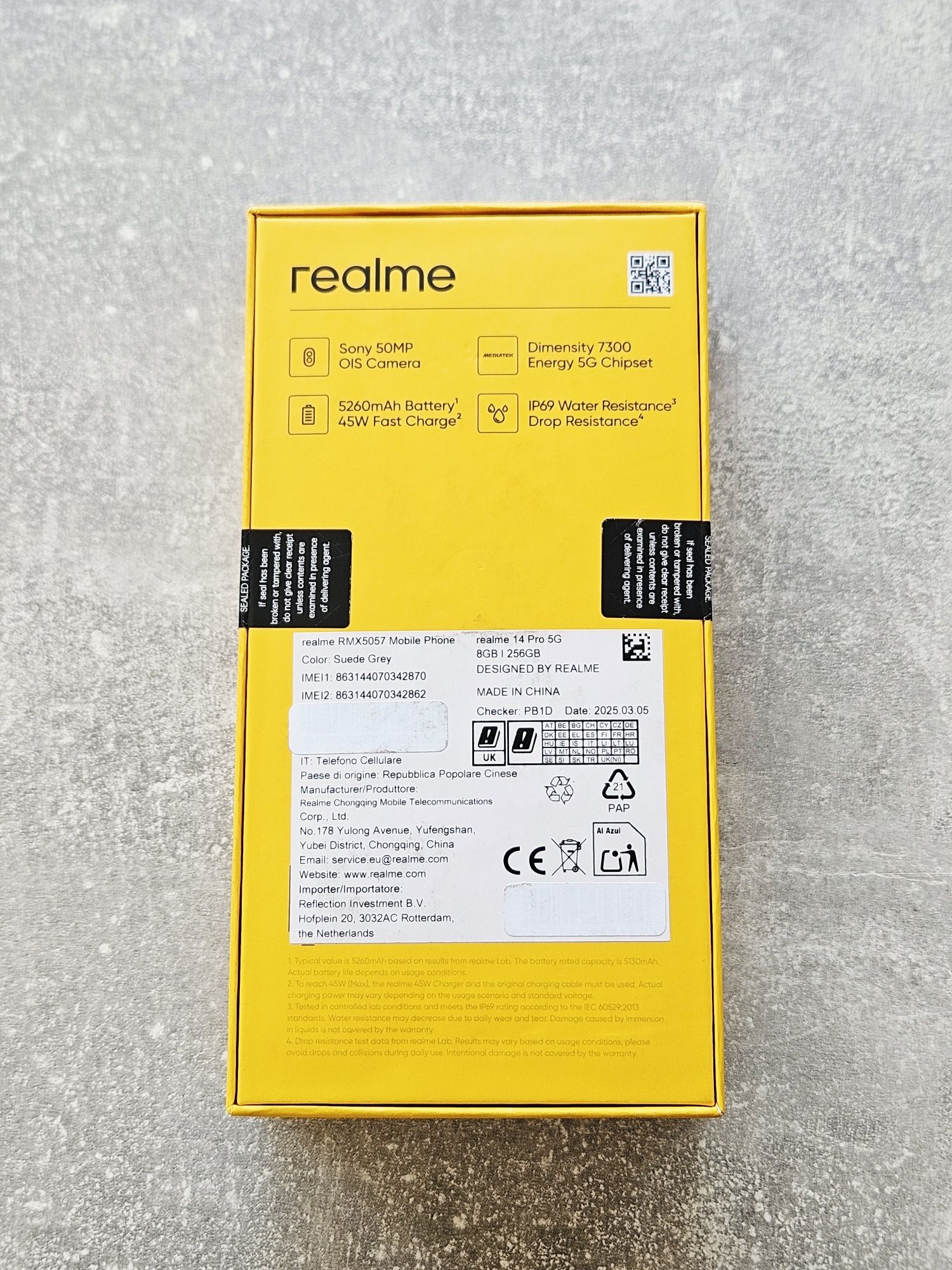 Realme 14 PRO 5G 256GB Suede Grey. Глобальна версія.