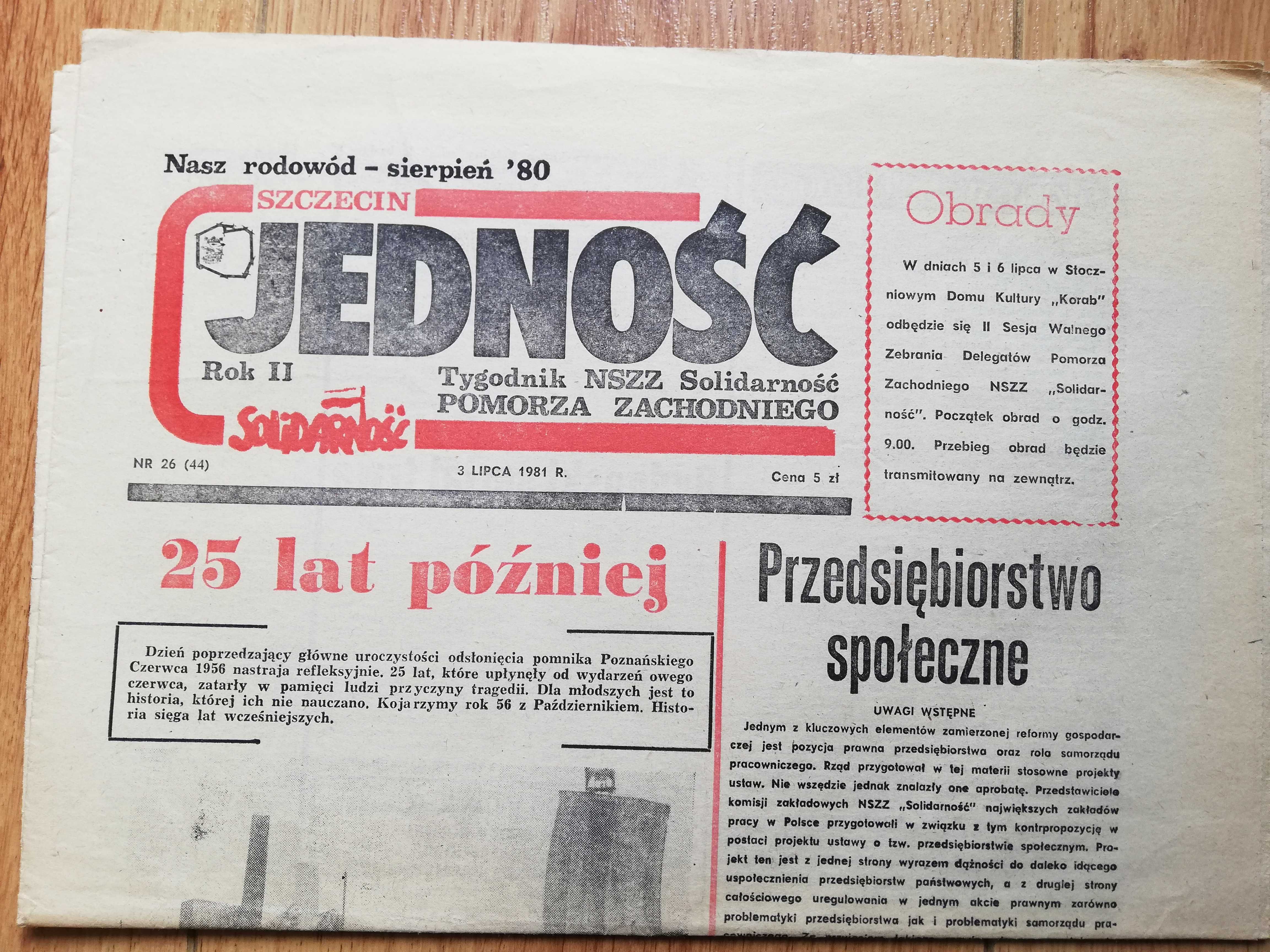 Gazetki ulotki NSZZ Solidarność - cena za zestaw