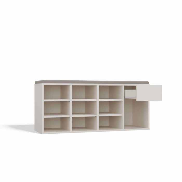 Szafka na Buty TALLIN Z Siedziskiem i Szufladą 110x46x35 KASZMIR BEŻ