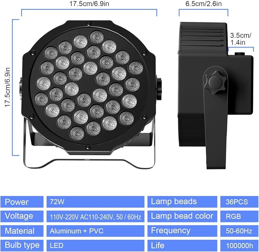 Lampa sceniczna LED z pilotem