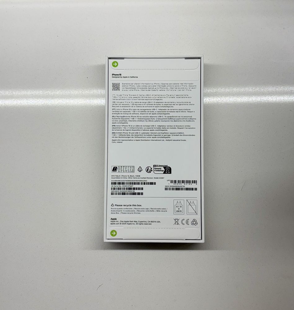 iPhone 16 APPLE (6.1'' - 128 GB - Preto) - NOVO SELADO