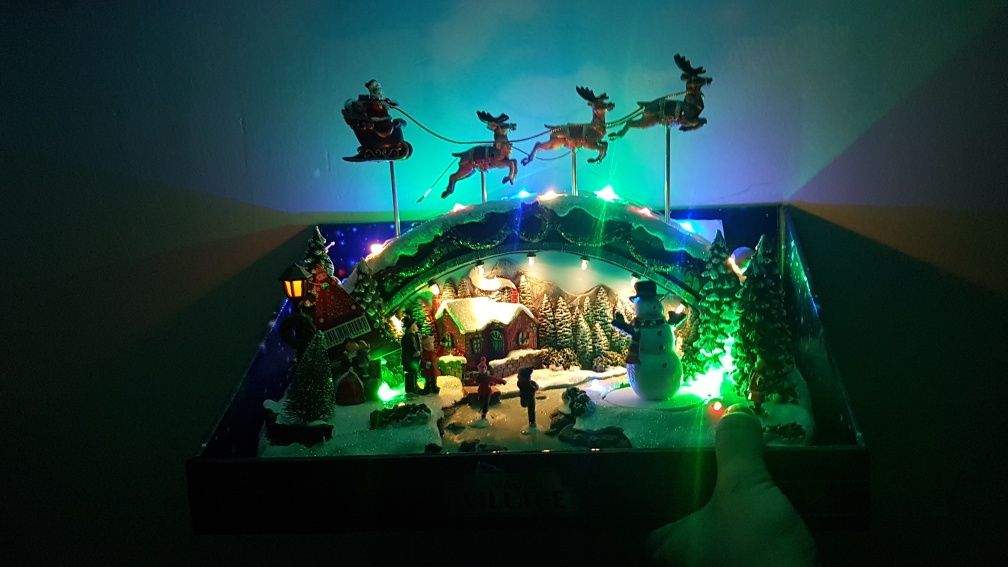 Świąteczna ruchoma wioska renifery Duża magic village
