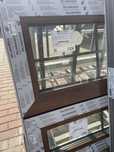 Drzwi pcv okno balkonowe balkon szpros  orzech zloty dąb