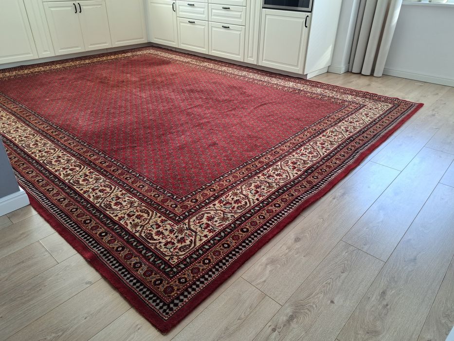 Przepiękny salonowy maszynowo tkany wełniany dywan Keshan 300x400cm