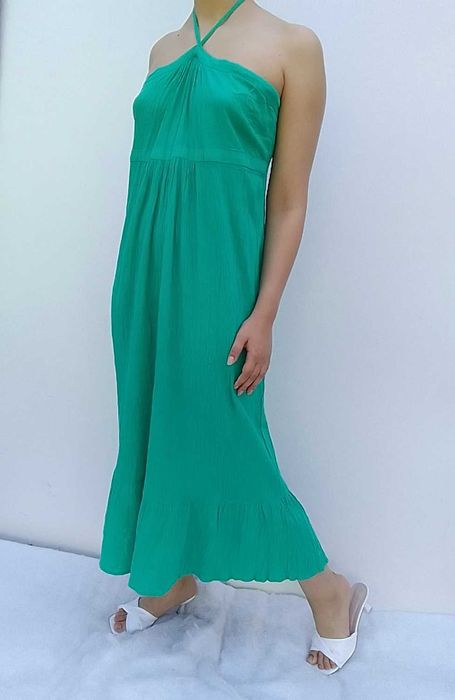 Długa bawełniana muślinowa sukienka 100% bawełna cotton L XL 2XL