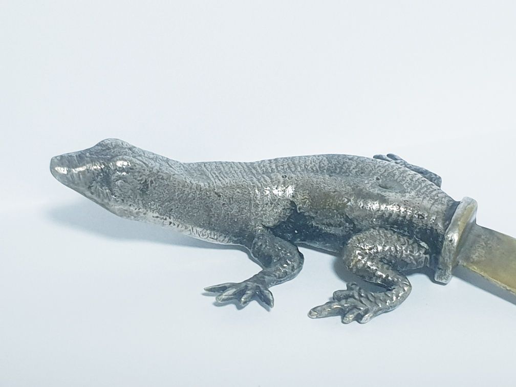 Fantástico raro antigo abre cartas lagarto  - marcado