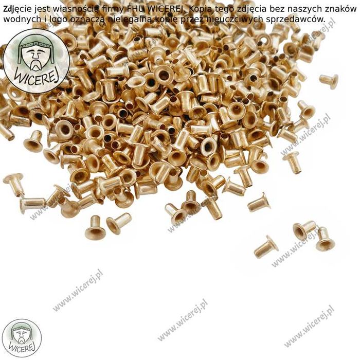 Przelotki do drutu miedziowane 500 sztuk Tulejki do ramek Przelotka