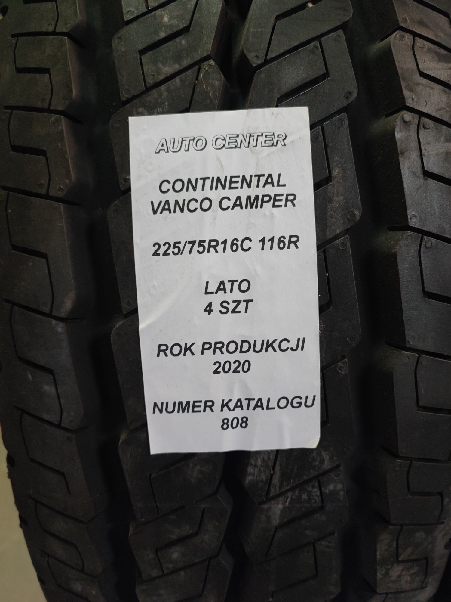 Opony letnie 225/75R16C 116R Continetal Vanco Camper | Jak Nowe!