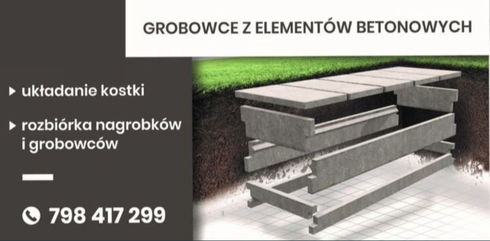 Grobowce / nagrobki / układanie kostki wokół nagrobków