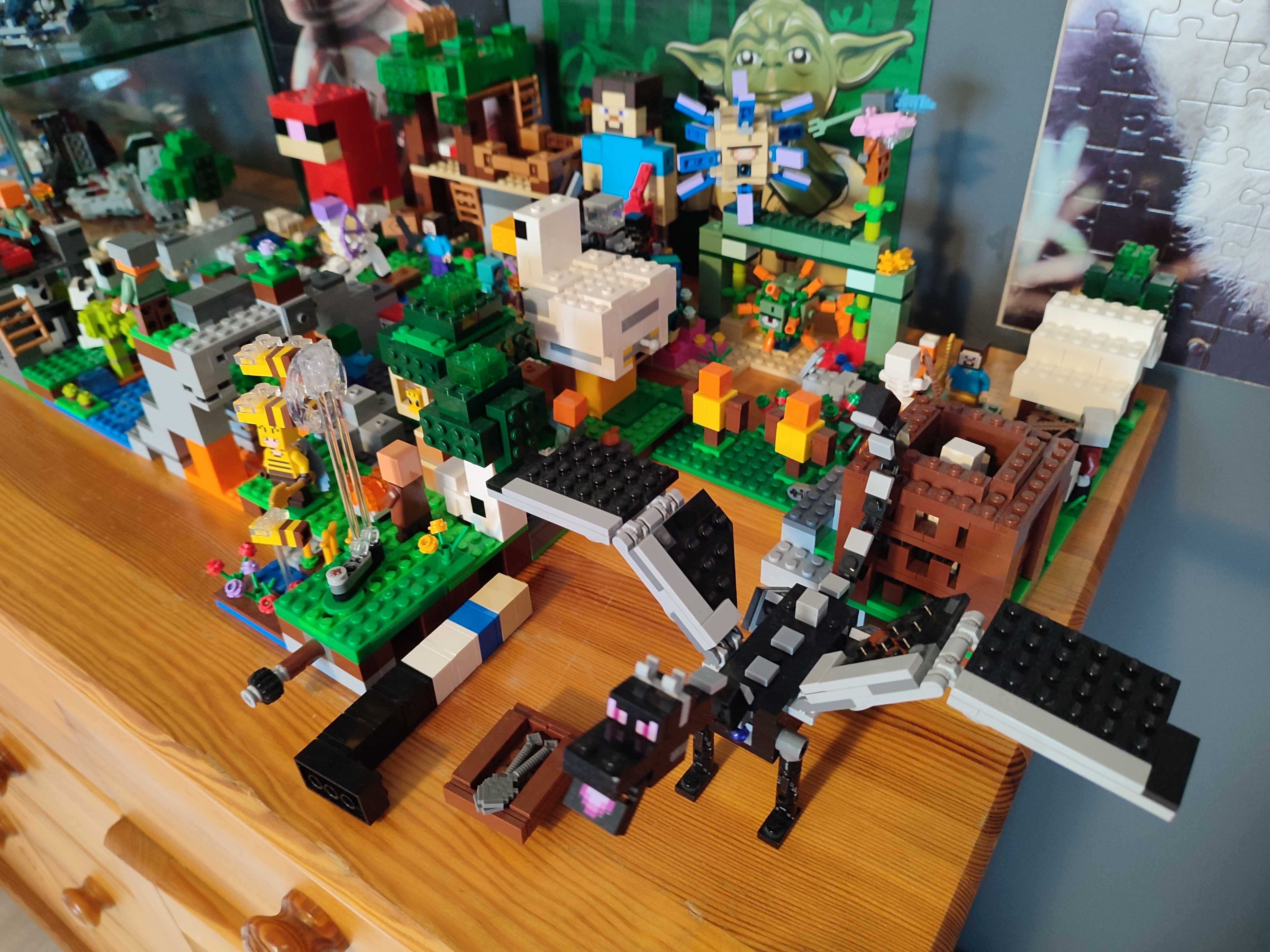 Klocki Lego z serii Minecraft + Instrukcje. Duży zestaw.