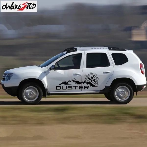 Zestaw naklejek na dwa boki Dacia Duster kolory 4x4