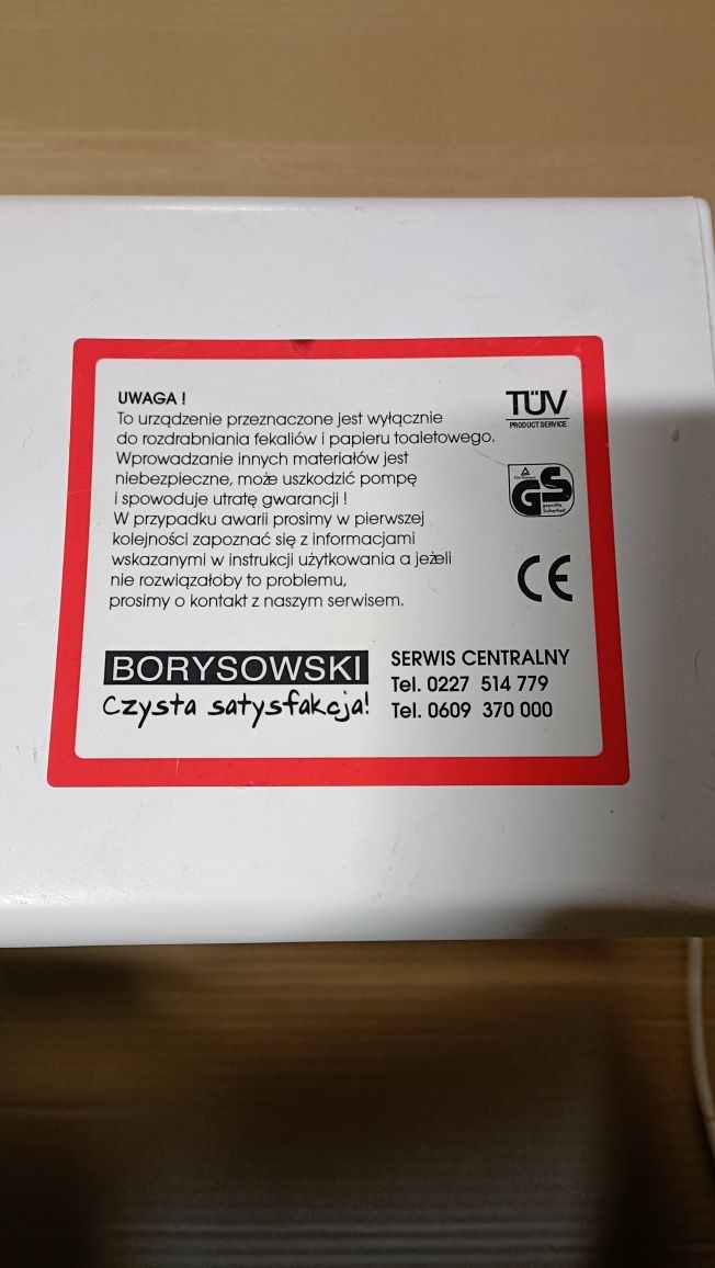 Sprzedam pompę do WC