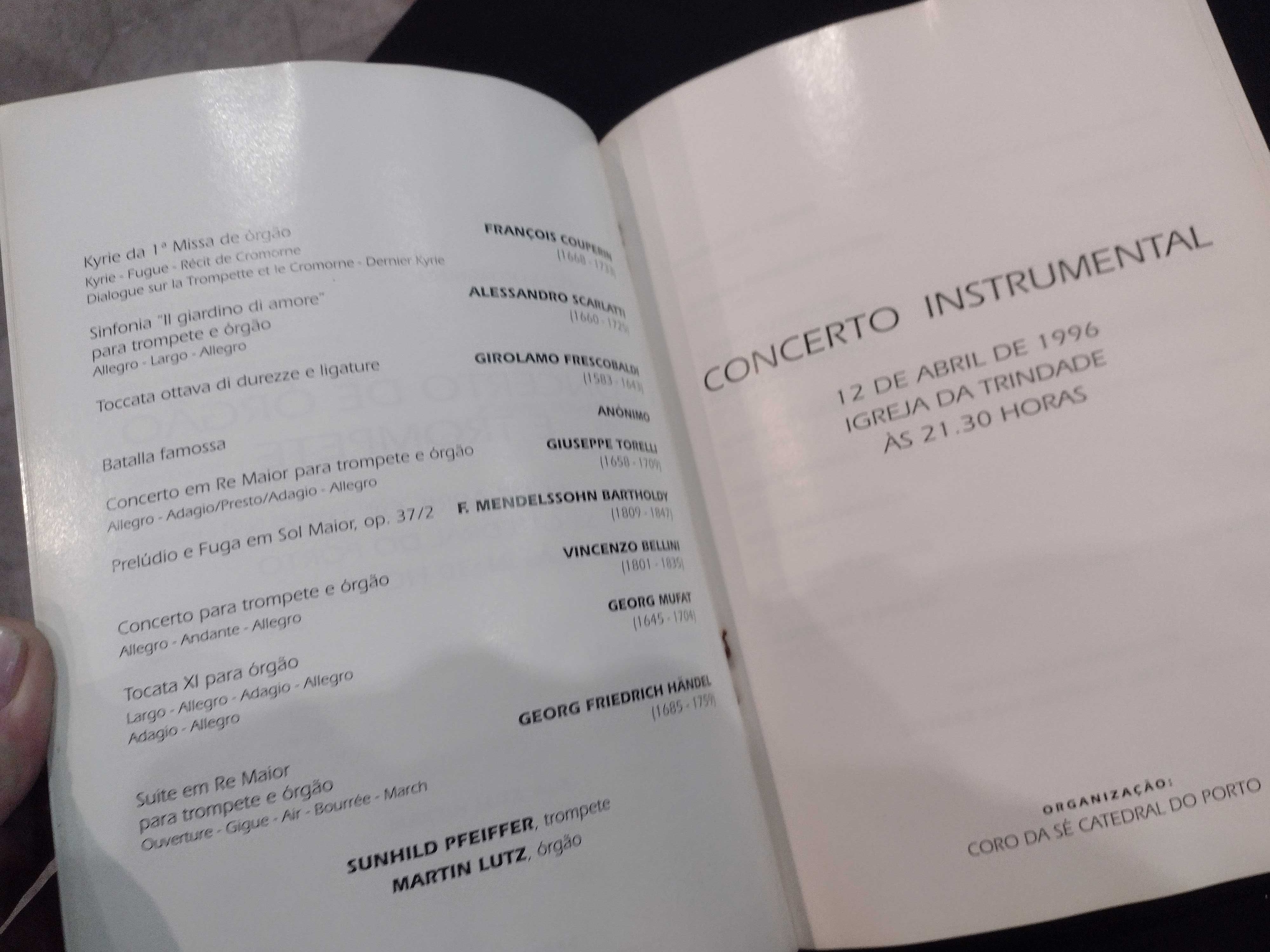 Livro Programa 1996 Concertos da Páscoa "Porto"