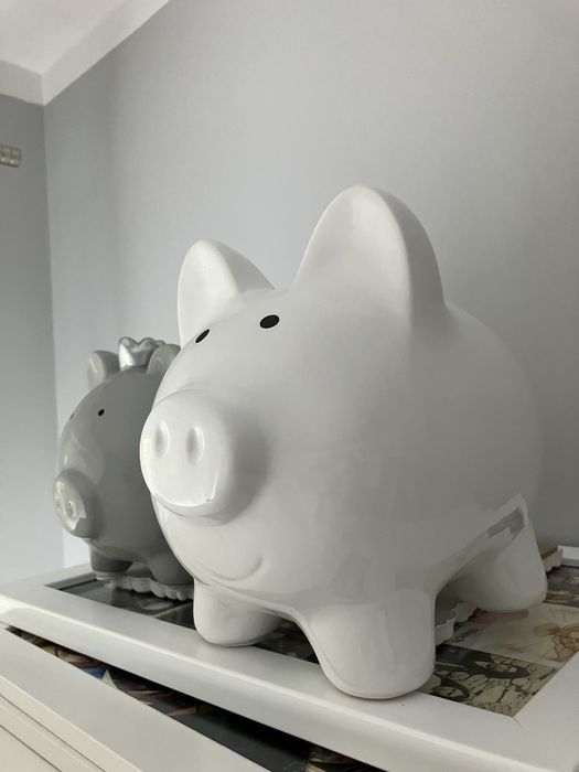 Skarbonki 2szt komplet biała szara