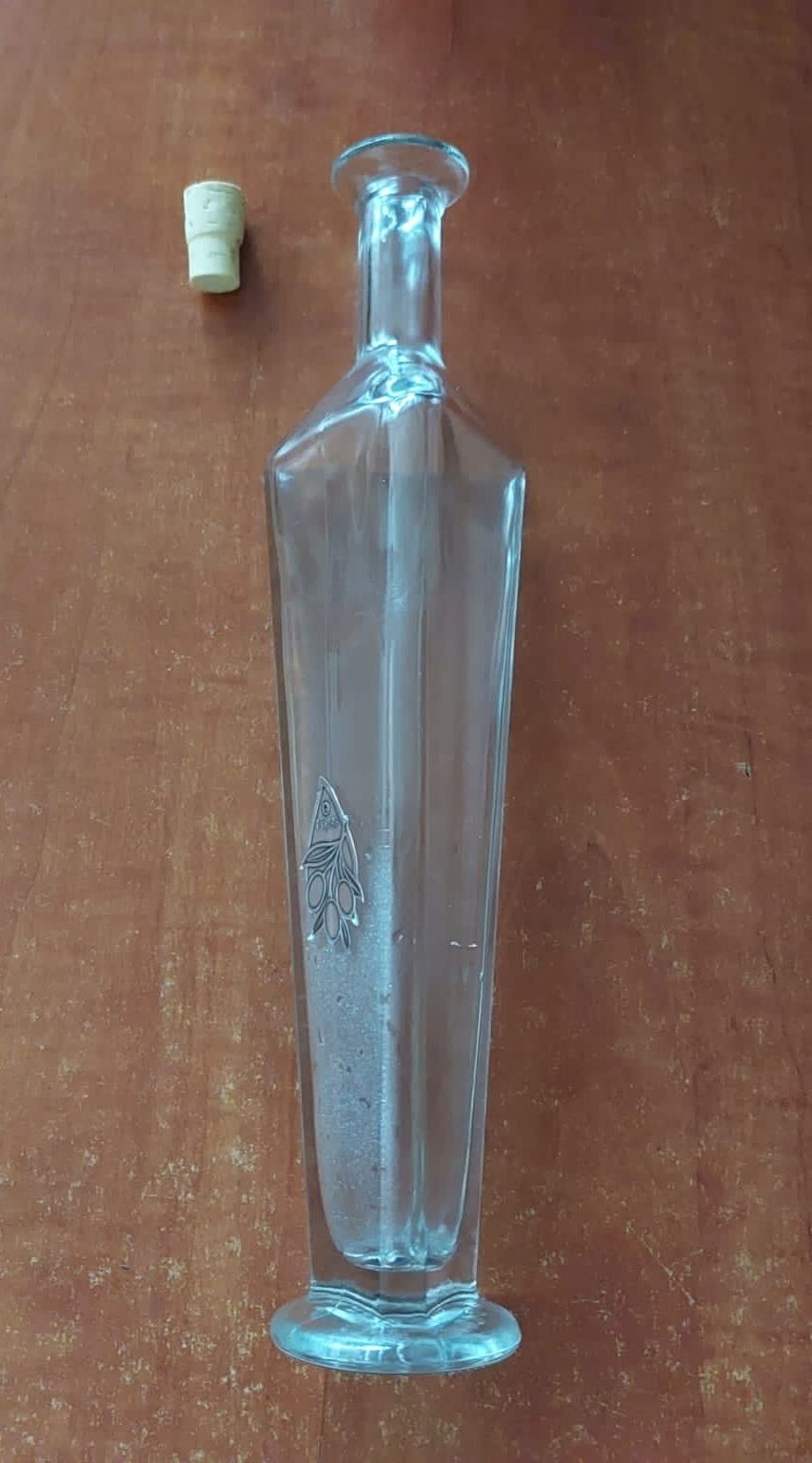 Butelka ozdobna szkło na nalewkę, oliwę 27cm