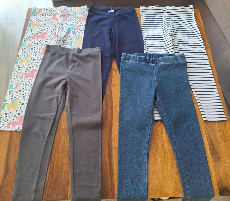 Legginsy zestaw 110/116 cm H&M, Smyk, George